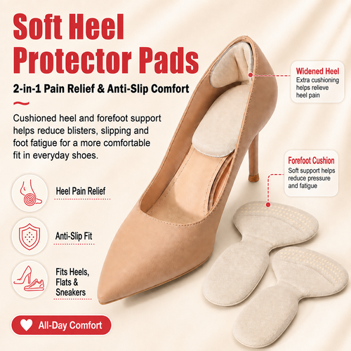 Soft Cushion Heel Liners – Anti-Slip Heel Protectors for Better Shoe Fit & Comfort