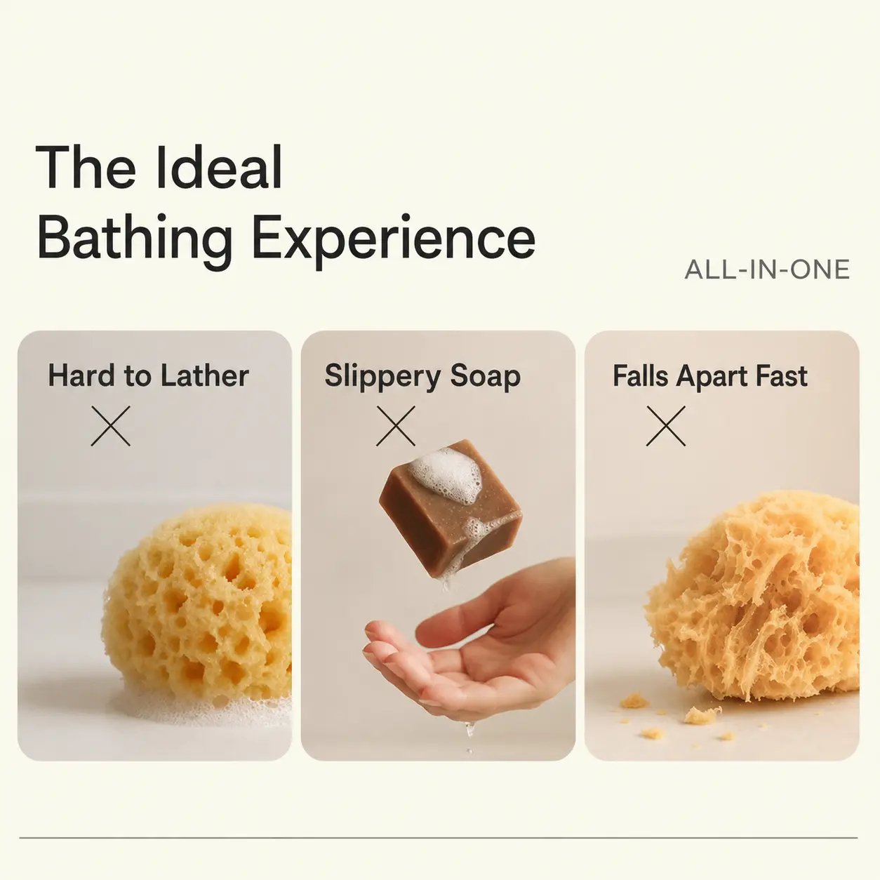 Soft Bath Sponge with Soap Pocket