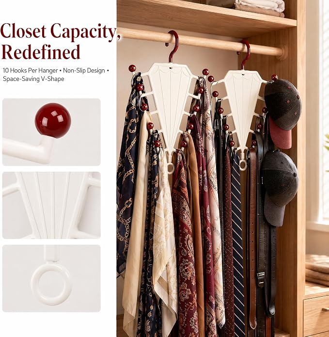🥳2026 HOT SALE🥳Multi-Functional V-Shaped Double Sided Hanger Storage Rack