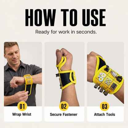 Magnetic Tool Holder,Practical Magnetic DIY Tool Wristband