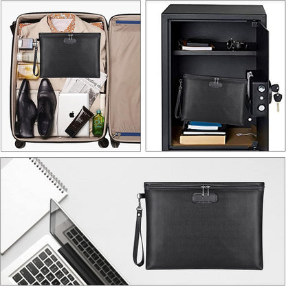 Fireproof Document Bag – Waterproof File Organizer for Cash, Passport, Legal Documents & Valuables