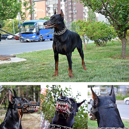 Scary Dog Muzzle Halloween Accessory - Lightweight Latex Animal Costume Mask with Lifelike Teeth