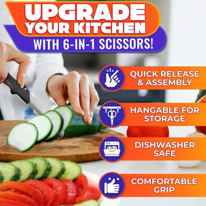 🔥Limited Time 50% Off✨2 in 1 Kitchen Scissors for Food