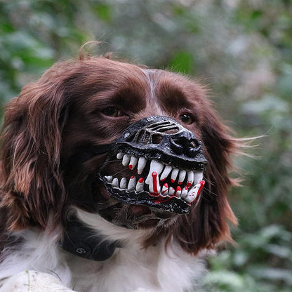 Scary Dog Muzzle Halloween Accessory - Lightweight Latex Animal Costume Mask with Lifelike Teeth