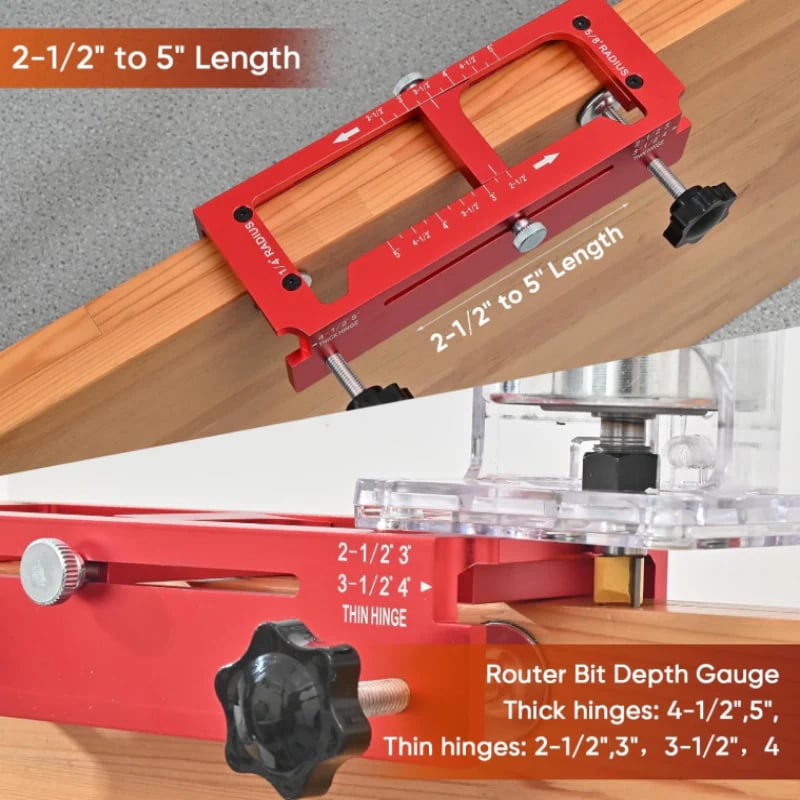 🔥HOT SALE🔥Adjustable Door Hinge Mortise Jig Kit