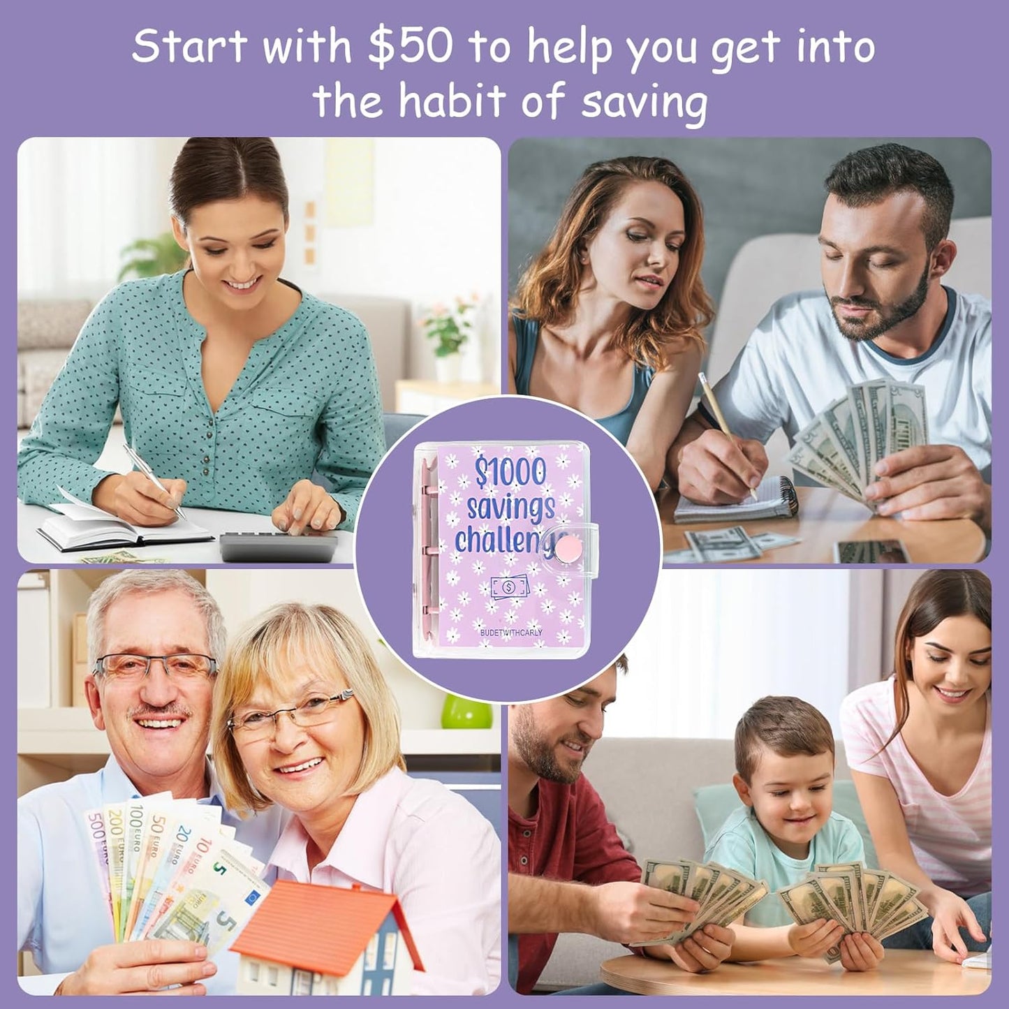 💰 Visual Savings Tracker | Achieve Your $1000 Saving Goal Easily ✅
