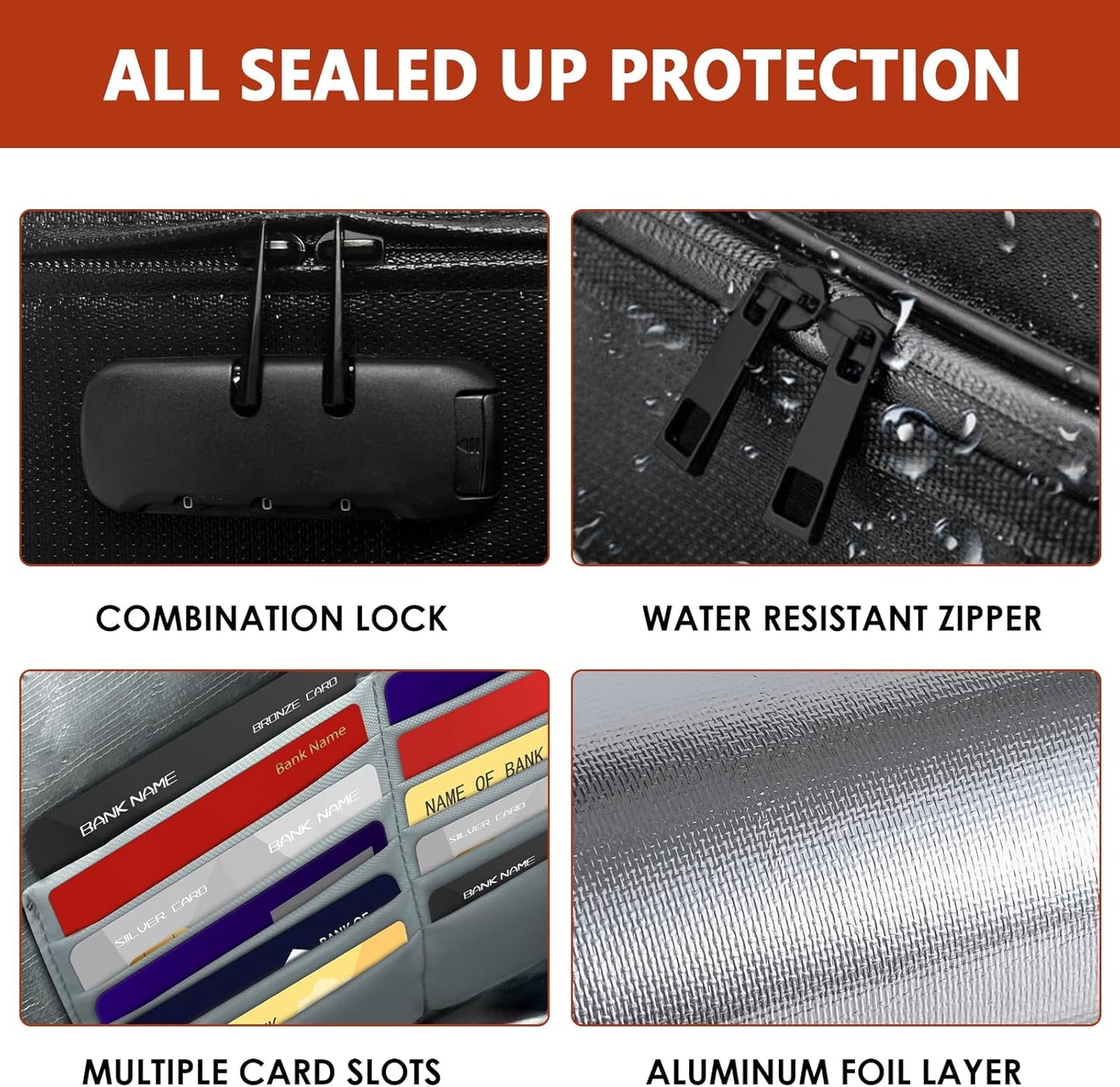 Fireproof Document Bag – Waterproof File Organizer for Cash, Passport, Legal Documents & Valuables