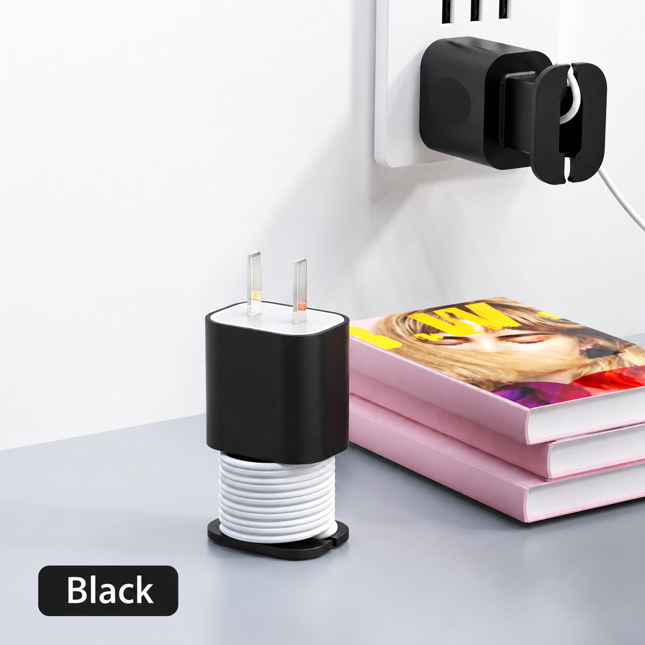 2-in-1 Silicone Charger Case with Cord Wrap