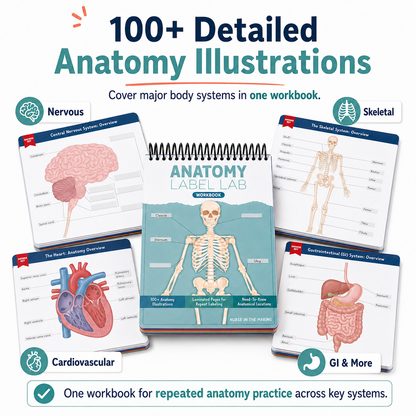 Anatomy Label Lab Workbook – Reusable Anatomy Study Guide