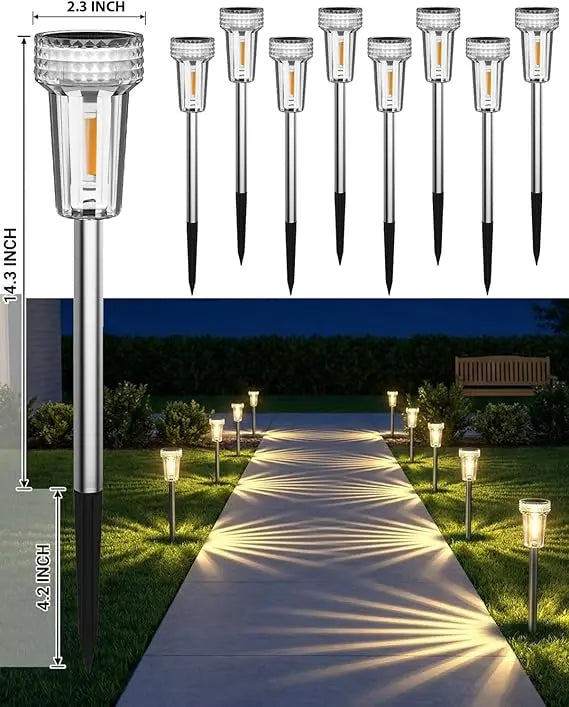 🏡 Solar Pathway Lights - Bright Warm LED for Garden, Yard & Walkway✨