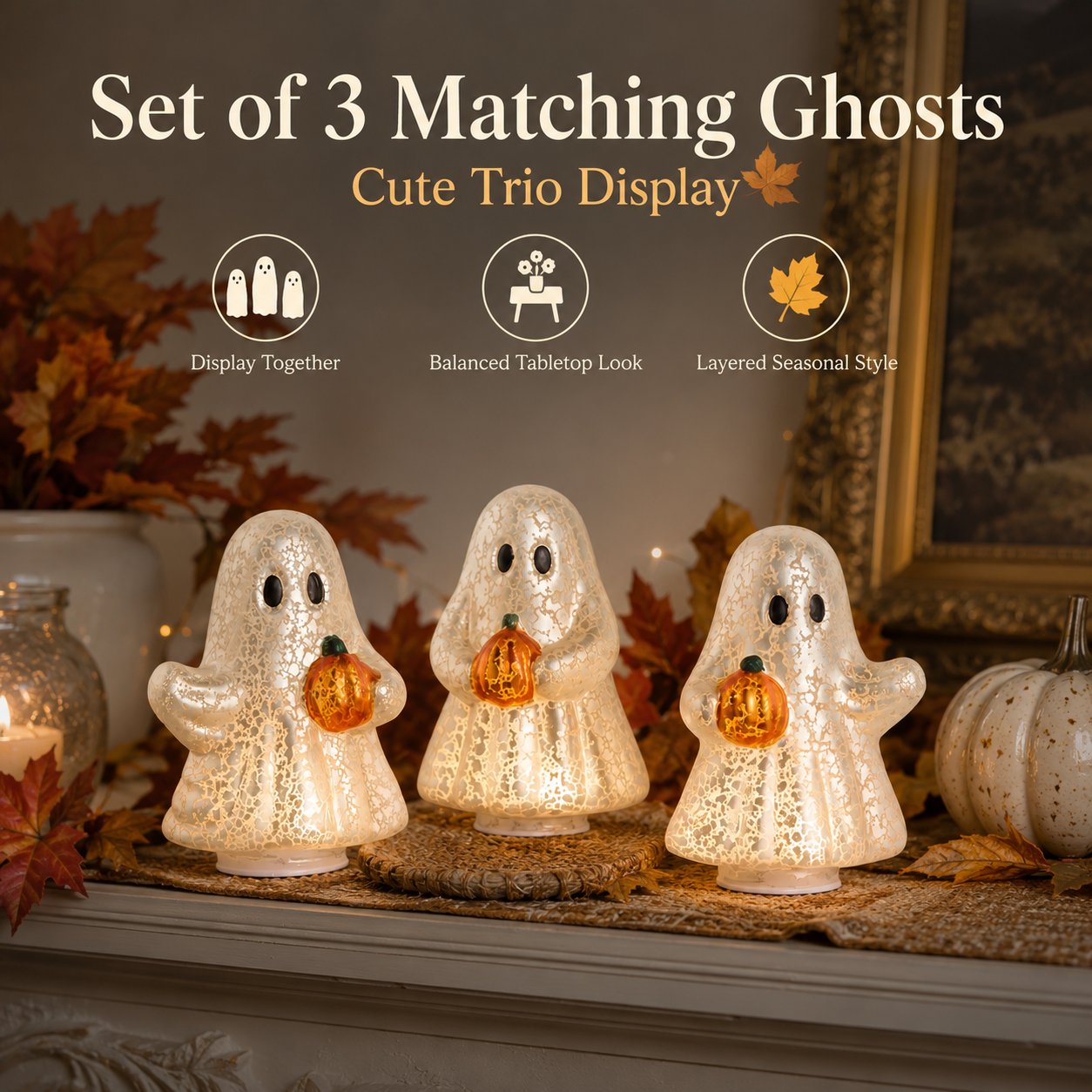 Beleuchtetes Halloween-Geisterfiguren-Set👻🏡