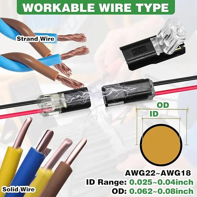 🔗 Double-Wire Plug-in Connector Led Light Strip Connectors 2 Pin