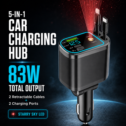 Starry Ambient Light 7-in-1 Fast Car Charger