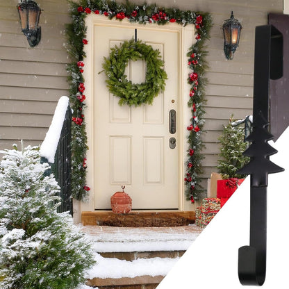 🎄 Metal Over The Door Wreath Hanger | Christmas Snowflake Tree Star Decor Hook🎅