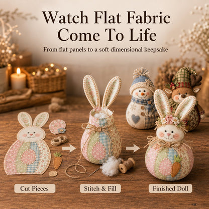 🧸DIY Patchwork Fabric Character Doll Kit