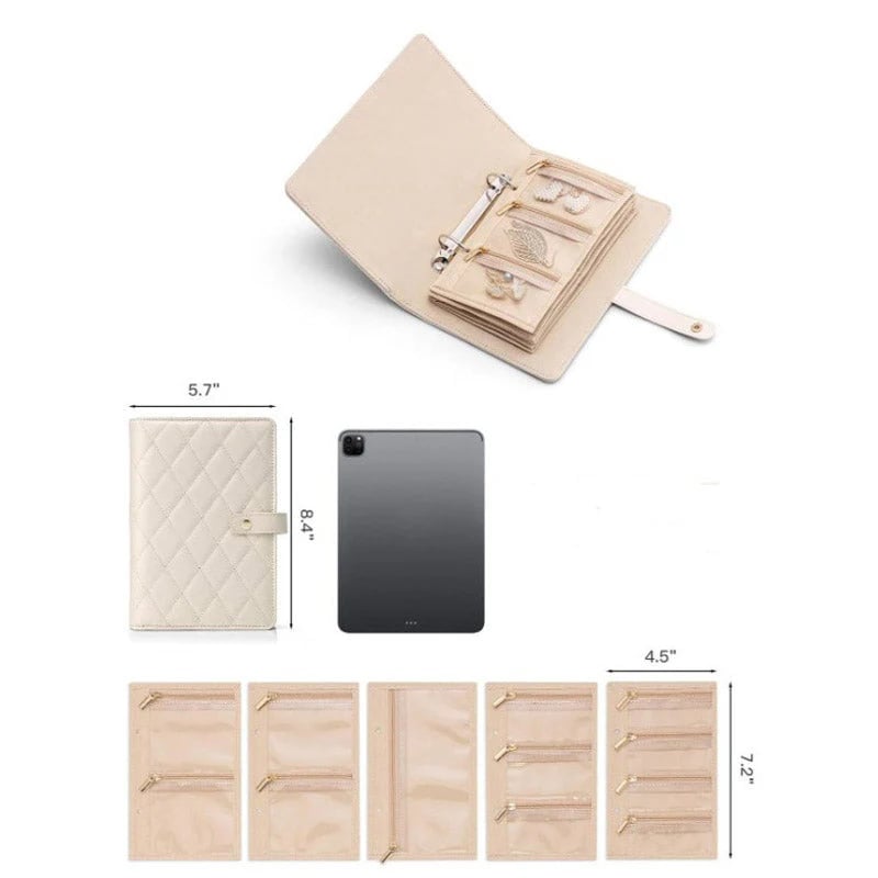 🔥Last Day Sale 50% OFF🔥Elegant Portable Checkered Jewelry Storage Bag📿📿