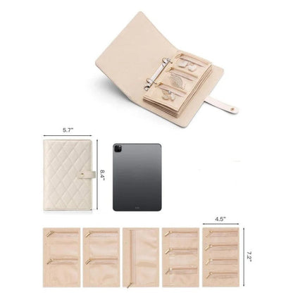 🔥Last Day Sale 50% OFF🔥Elegant Portable Checkered Jewelry Storage Bag📿📿