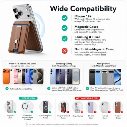 Smart Magnetic Phone Wallet with Stand & Location Tracking