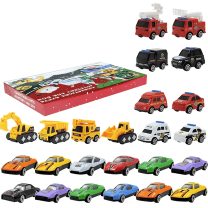 🔥Limited Time Promotion 49% OFF！！！🚗Kids Advent Calendar for Boys: Alloy Construction Engineering Vehicle Toy Sets