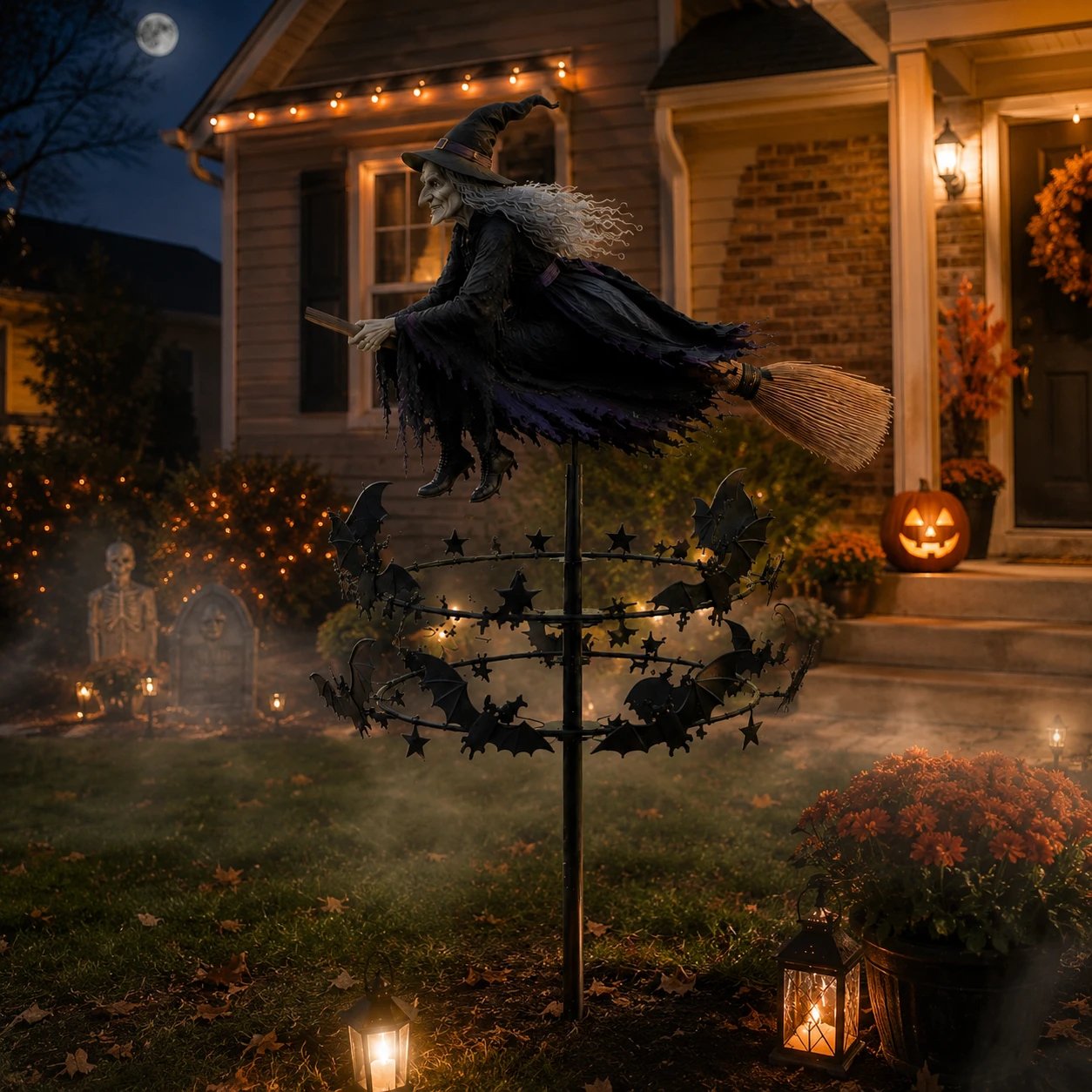 🔥49% Off Last Day -Halloween Early Bird Special🧙‍♀️ The Enchanted Witch Garden Wind Spinner