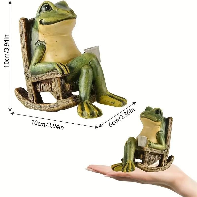 🐸 Solar Powered Mini Frog Garden Statue