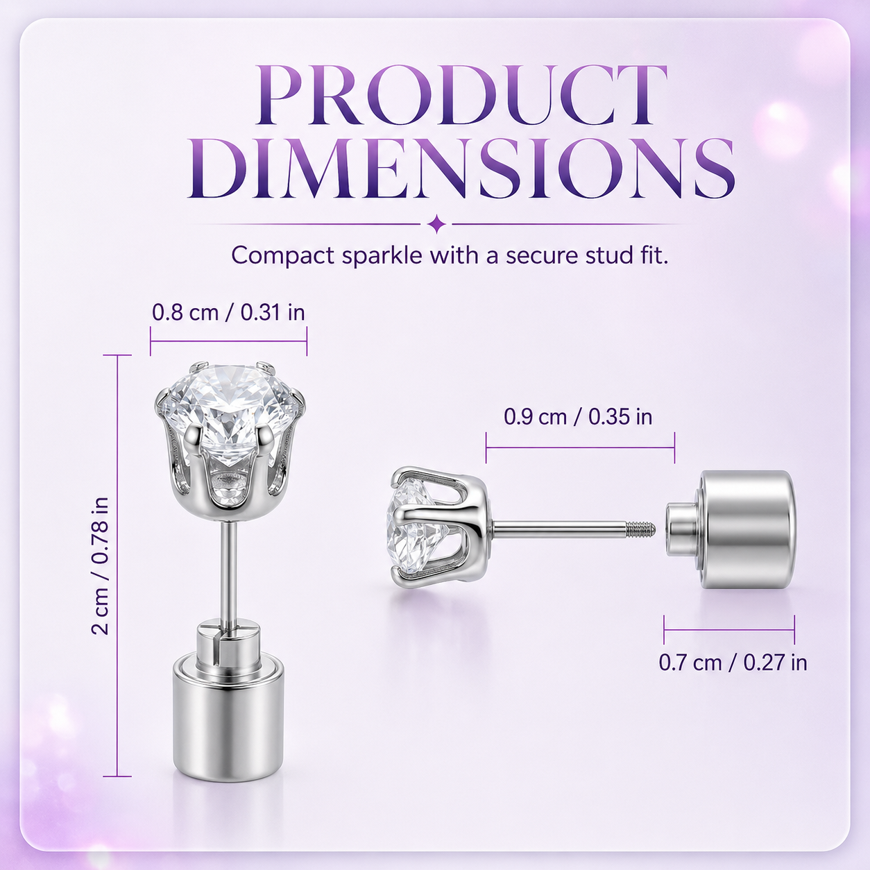 LED Light Up Crystal Stud Earrings – Colorful Glow, Unisex Party Style