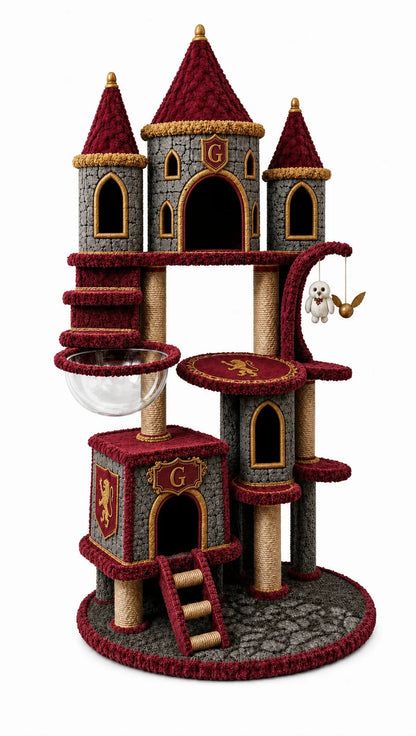 Magical Wizard Cat Tree & Condo (Wizarding School Edition)