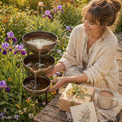 🔥Hot Sale 50% OFF🔥Bring Life Back To Your Garden – Peaceful Cascading Rain Catcher Bird Bath For Welcoming Garden Wildlife🌿🐦