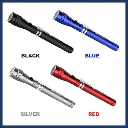 📢📢49% OFF !! ⏰🔦Multifunctional Magnetic Telescopic Flashlight – Extendable, 360° Gooseneck, Super Bright 🛠️