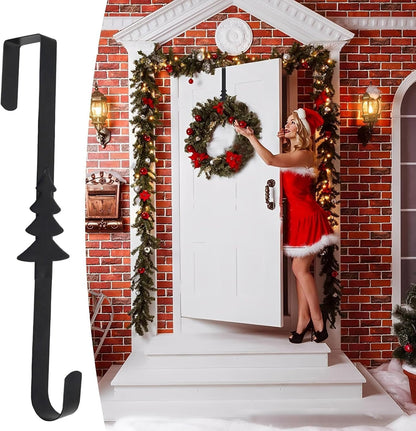 🎄 Metal Over The Door Wreath Hanger | Christmas Snowflake Tree Star Decor Hook🎅