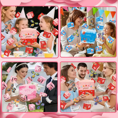 Birthday 20 Bounces Surprise Gift Box with Flying Butterfly Toys