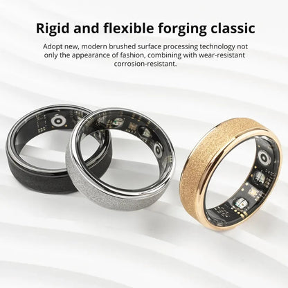 💍 Smart Ring 5ATM Waterproof  – Women & Couples Wearable Fitness Smart Ring with App Tracking | Stylish Tech Gift for Him & Her