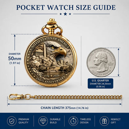 ⏳ ONLY 72 HOURS LEFT: USA 250TH POCKET WATCH — ⏳