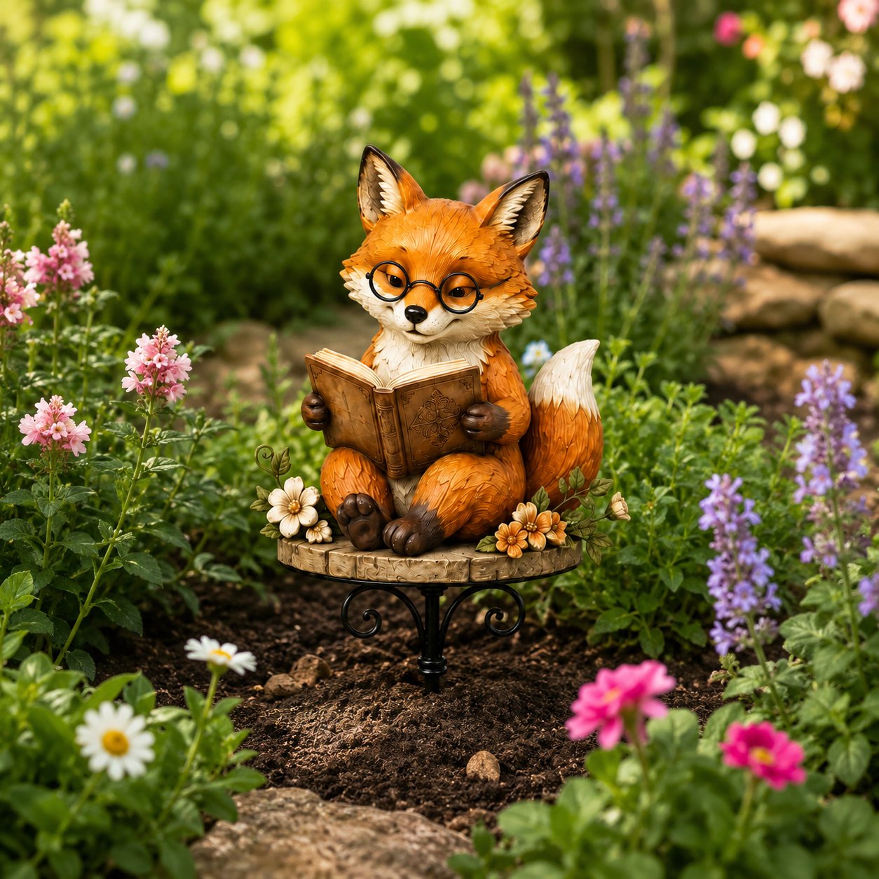 🎉😺🐶Animal Reading Garden Stake📖