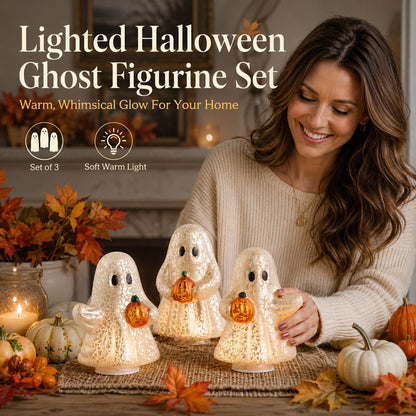 Beleuchtetes Halloween-Geisterfiguren-Set👻🏡