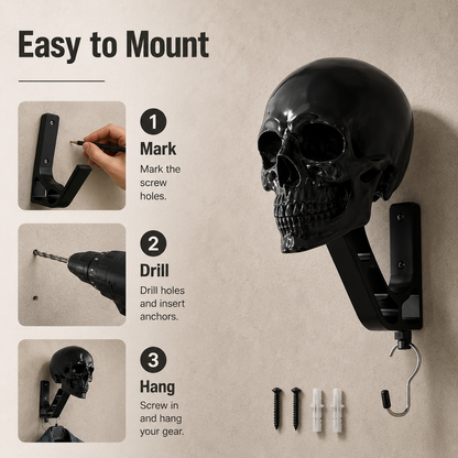 🔥Black Knight Skull Helmet Stand