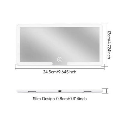 💡 LED Lighted Car Visor Mirror | Dimmable Auto Makeup Mirror