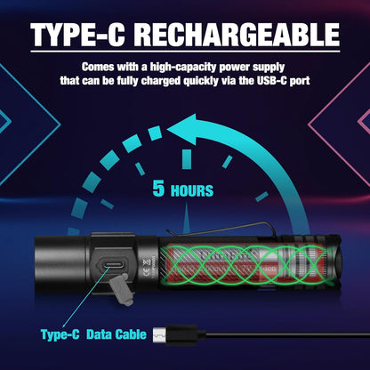 T5 High-lumen tactical laser rechargeable flashlight