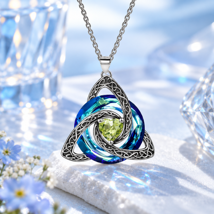 12-Month Birthstone Celtic Knot Necklace 💖