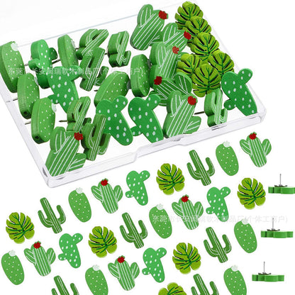 Memo Mountain 3 Cork Board Strips - Corkboard Pin Boards with Mountain Scene Pushpins, Office Accessories, Cute Cork Boards for Walls