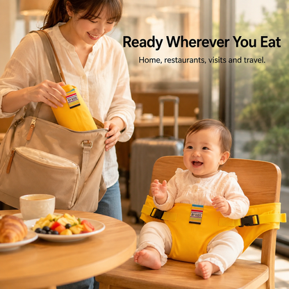 Portable Baby Chair Harness Safety Belt — Foldable Toddler Dining Seat for Travel & Restaurants