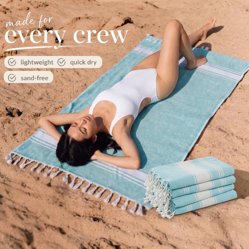 🔥Lightweight Modern Flat-Weave XL Beach Towel (39"x71")