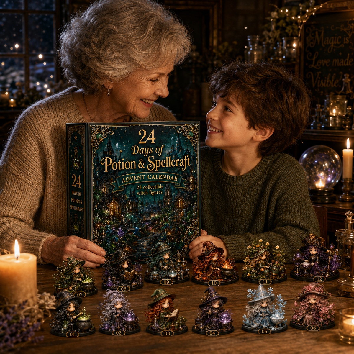 🧙‍♀️ 24 Days of Witchy Magic – 2026 Potion & Spellcraft Advent Calendar with 24 Enchanted Collectible Witch Figurines & Daily Surprises