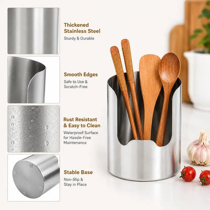 ✨ 49% OFF Stainless Steel Utensil Organizer | Keep Your Kitchen Counter Clean & Stylish 🍴