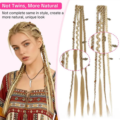 ✨ Festival Boho Braided Hair Extensions | 3 Ways to Style Your Dreadlock Hair