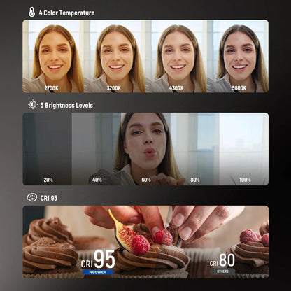 💖Magnetic Selfie Light for MagSafe iPhone – Foldable LED Ring Light with Mirror & Stand 📱💡