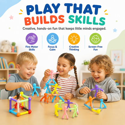 🧲 10-Pack Magnetic Bendy Figures – Creative Fidget Toy Set