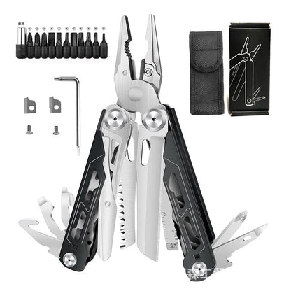 🏕️ 16-in-1 Camping Multi-Tool with Full-Size Scissors & Carrying Pouch