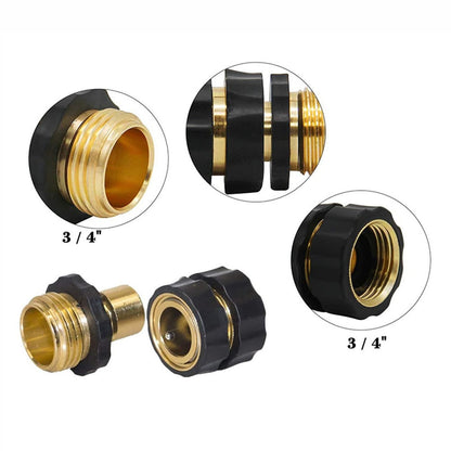 ✨LAST DAY 49% OFF - 🛠️3/4' Aluminum Alloy Garden Hose Quick Connector — Heavy-Duty Leak-Proof Quick Connect Fittings