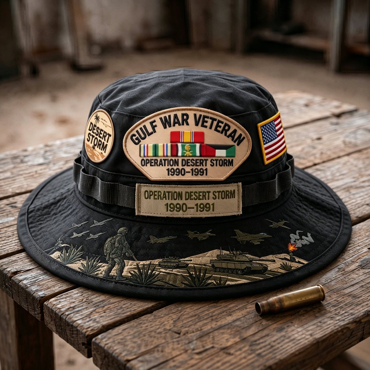 🇺🇸 Last Day Promo: 69% OFF 🎖️ - Gulf War Veteran Desert Storm Tribute Boonie Hat